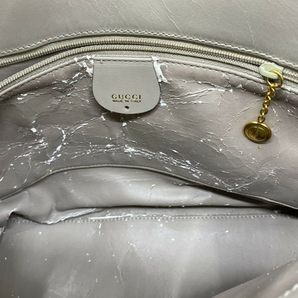 GUCCI Vintage Leather Shoulder bag Customized W/ D - Picture 10 of 13